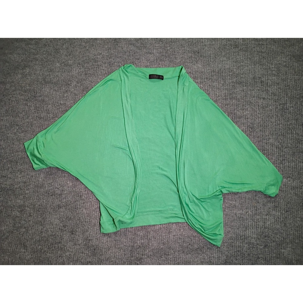 Doublju Women's Green Open Cardigan Size 3XL